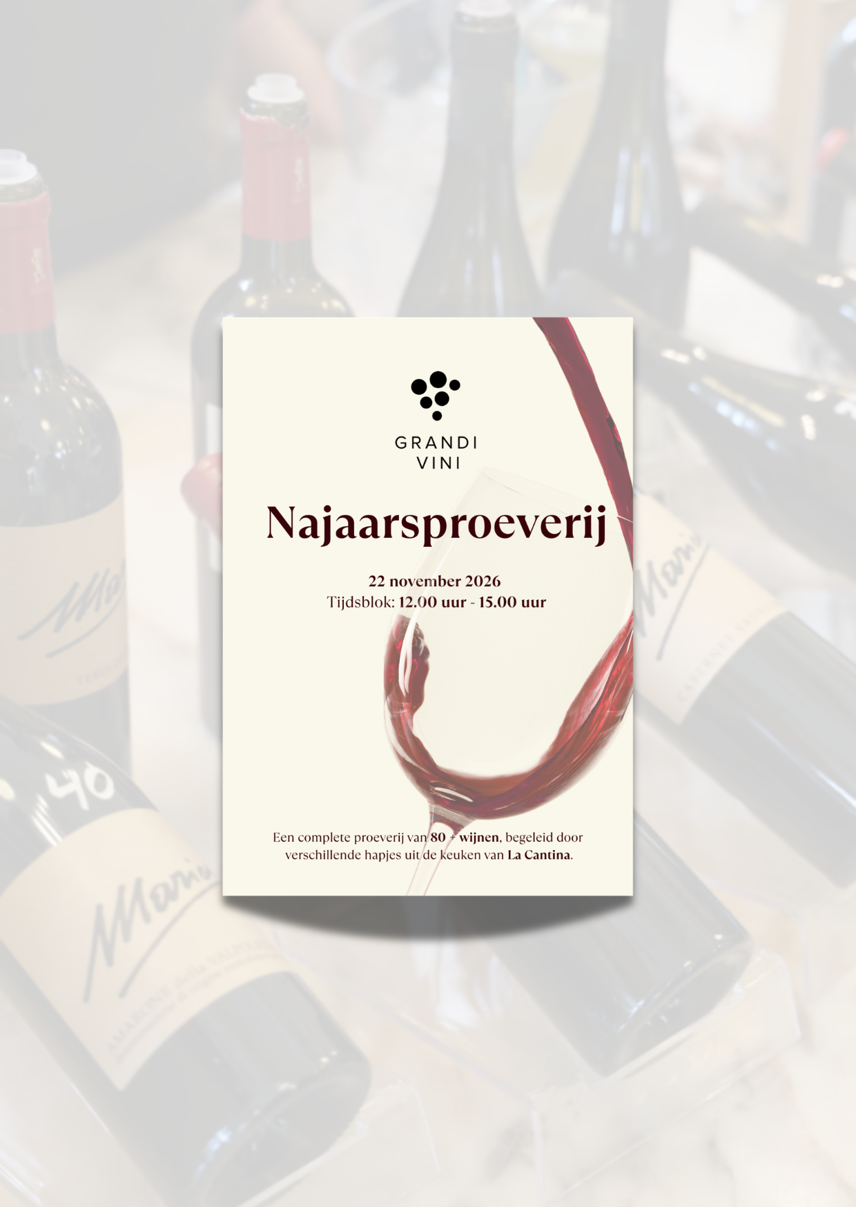 Toegangskaart 12.00-15.00 Najaarsproeverij La Cantina