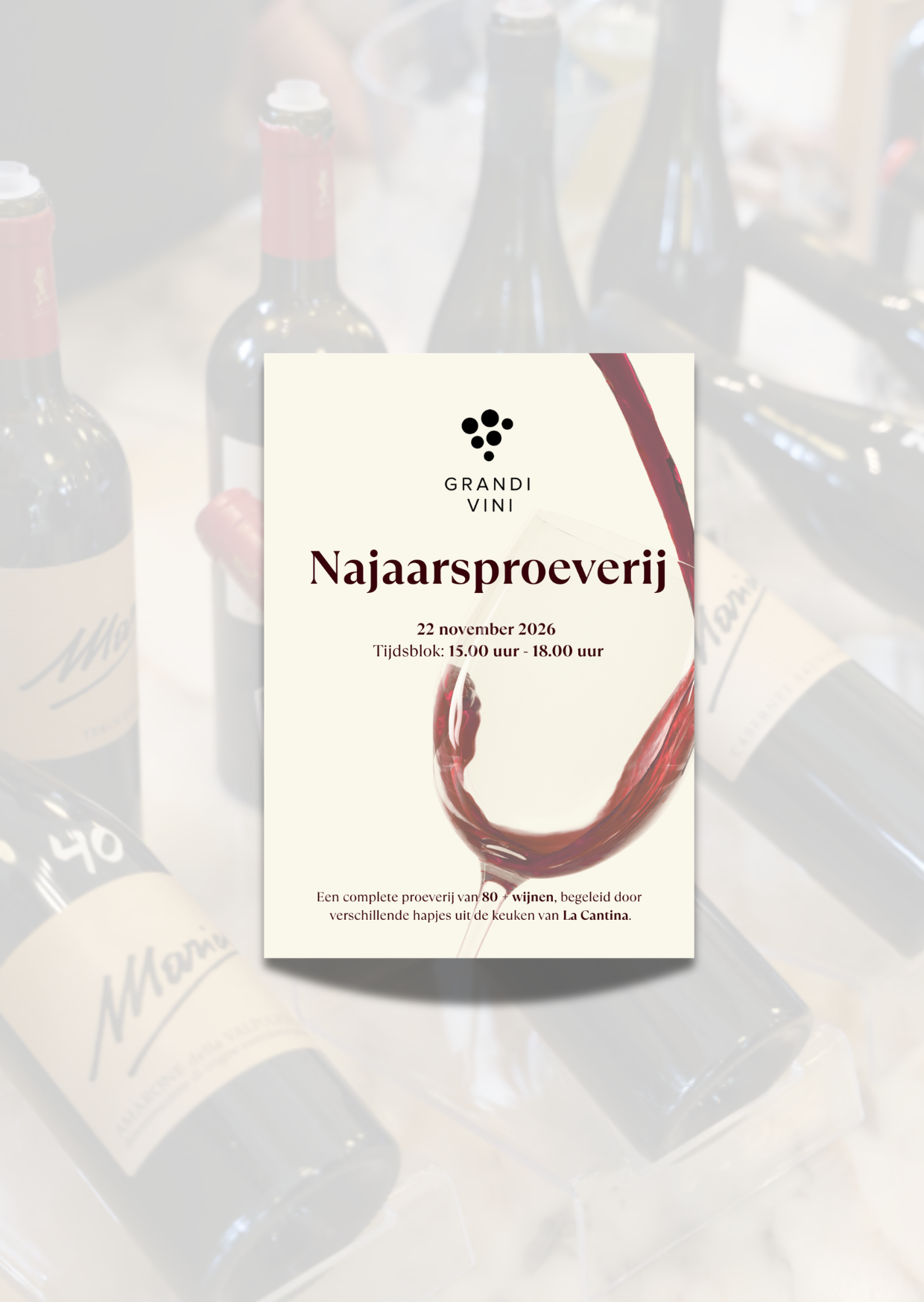 Toegangskaart 15.00-18.00 Najaarsproeverij La Cantina